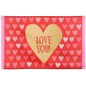 Boland 48001 decoratieve vlag Love you!, 1 stuk, afmeting 60 x 90 cm, liefde, hart, Valentijnsdag, vlag, polyester, banner, wanddecoratie, liefdesverklaring, themafeest, verjaardag