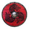 DISPRA Middeleeuws Vikingschild, Viking Shield Cosplay, Handgemaakt Battle Ready Shield, Lichtgewicht Houten Schild Viking, Shield Cosplay Kostuum Accessoires Voor Kamers Kantoren Vrienden Buren Families