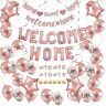 FeestmetJoep ® Rose Goud Welkom Thuis Versiering Welcome Home Surprise Party Pakket Welkom thuis slinger Welkom thuis ballonnen Welkom thuis versieringen