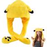 Kakbrt Bunny Hat met bewegende oren, zachte pluche oren bewegende dierenhoed, drukken met airbag pet, konijnenhoed met bewegende oren, hoed geschenken voor kerstvakantie party cosplay (wit)