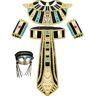 BAIRU Egyptische Kostuum Accessoires Koning Tuts Hoed Kostuum Egyptische Farao Hoofddeksel Polsbandjes Egyptische Kraag Voor Koning Tuts Hoed Kostuum Egyptische Kostuum Accessoires Egyptische Farao