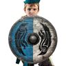 CEMELI Houten Vikingschild,Schild speelgoed voor cosplay   Middeleeuws Eivor Valhalla teruggeschrokken speelgoed Authentiek BattleWorn Viking Shield, Cosplay Decoratief Schild