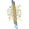 Combi Label 4 STUKS Party confetti shooters Partyshooter shooter 100 cm / 1 meter professioneel voorzien van CO2 patroon – party popper confetti kanon