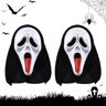 Fartoni Masker van Scream of Ghostface in rood, met capuchon, geweldig accessoire voor Halloween.