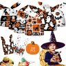 PLATEYTR 100PCS Halloween-snoepzakken, Halloween-snoepzakken, Halloween-zakken voor snoep, Halloween-zakken, papieren snoepzakken (6 stijlen Halloween snoepzak)