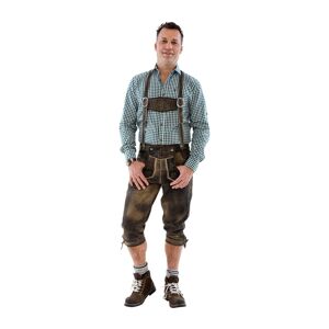 Haus Huberts V.O.F Lederhosen sandbrun/grå antikk Str. 50