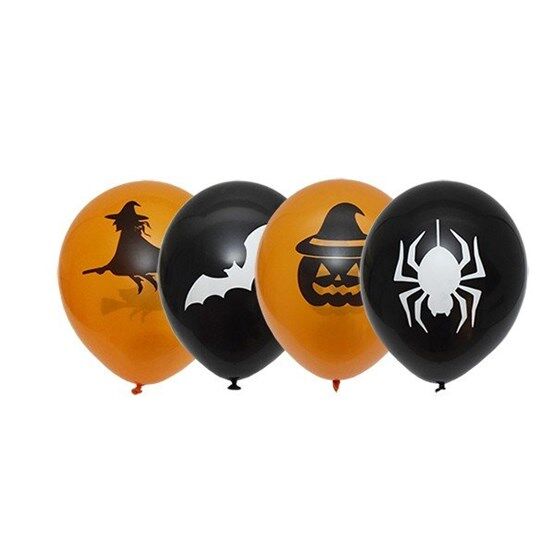 Hisab-Joker Ballonger Halloween Med Trykk 6Pk