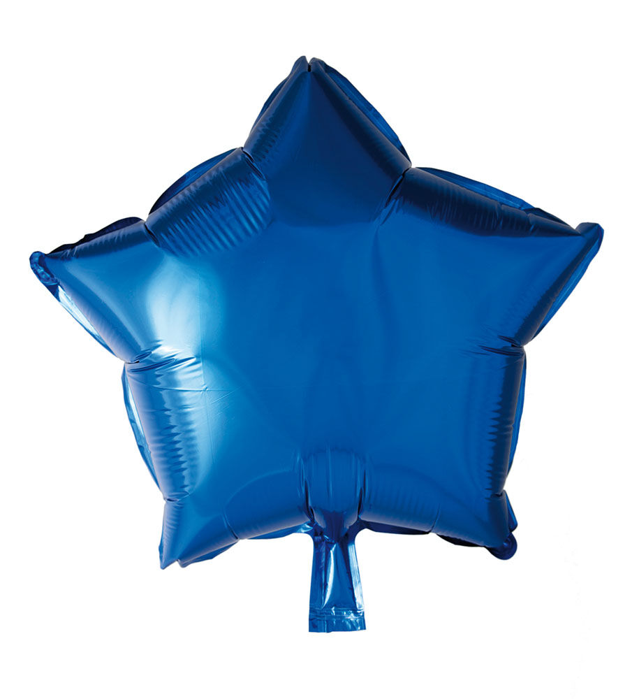 Hisab/Joker Folie Ballong Blå 46 Cm - Stjerne