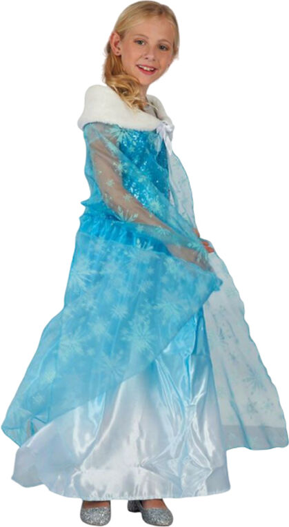 Karneval Prinsessekappe Kostyme - Large 9-10 År (130-140 Cm)