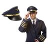 Disfrazzes Chapéu Piloto Aviação Com Insígnia (Tam: Tamanho Único)