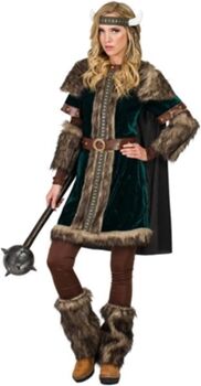 Disfrazzes Fato de Mulher Viking Verde (Tam: M/L)