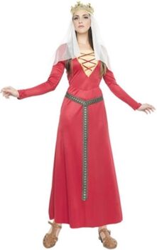 Disfrazzes Fato de Mulher Dama Medieval Vermelho (Tam: M/L)