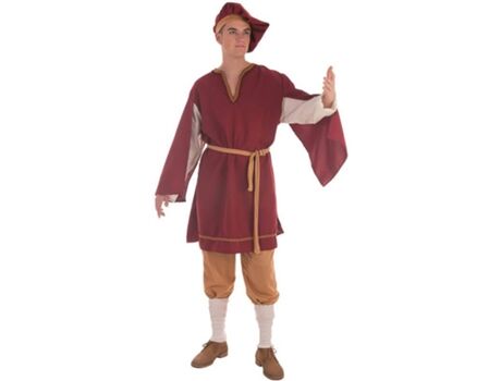 Disfrazzes Fato de Homem Cortesão Medieval (Tam: XL)