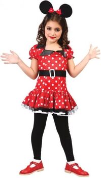 Disfrazzes Fato de Menina Minnie Vermelho Com Cinto Preto (Tam: 10 a 12 anos)