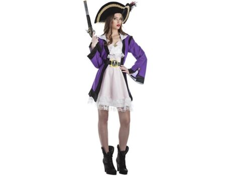Disfrazzes Fato de Mulher Pirata Roxo (Tam: M/L)