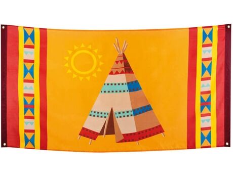 Disfrazzes Bandeira Índio Com Tenda (90 x 150 cm)