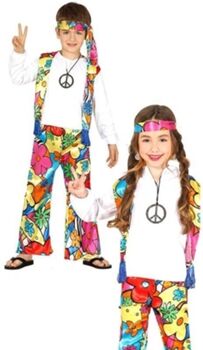 Disfrazzes Fato de Menino Hippie Florido (Tam: 5 a 6 anos)