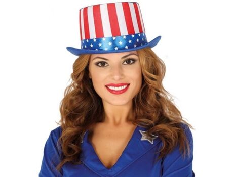 Disfrazzes Chapéu Cartola Bandeira Americana - Tam: Único) (Tam: Tamanho Único)