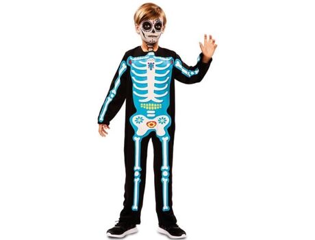 Disfrazzes Fato de Menino Dia Dos Mortos Azul (Tam: 3 a 4 anos)