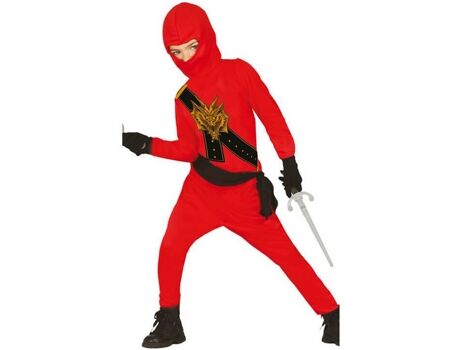 Disfrazzes Fato de Menino Ninja Vermelho (Tam: 10 a 12 Anos)