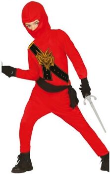 Disfrazzes Fato de Menino Ninja Vermelho (Tam: 5 a 6 anos)