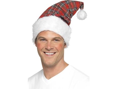Disfrazzes Chapéu Gorro De Pai Natal Com Quadrados Escoceses (Tam: Tamanho Único)