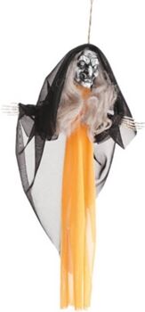 Disfrazzes Decorações de Halloween Pingente de Bruxa Laranja (50 cm)