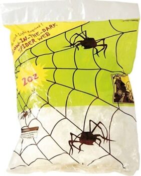 Disfrazzes Decorações de Halloween Teia de Aranha Brilhante na Escuridão (57 gr)