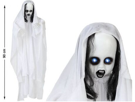 Disfrazzes Figura Fantasma Suspenso Luz e Som (90 cm - Halloween)