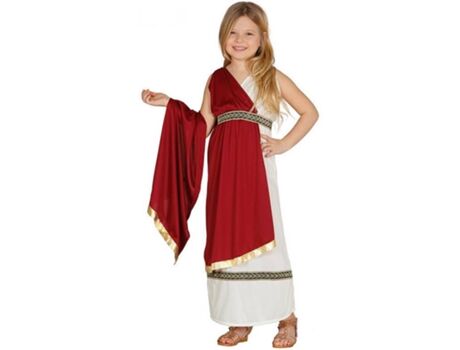 Disfrazzes Fato de Menina Romana Manto Vermelho (Tam: 10 a 12 anos)