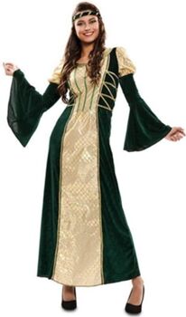 Disfrazzes Fato de Mulher Dama Medieval Verde (Tam: M/L)