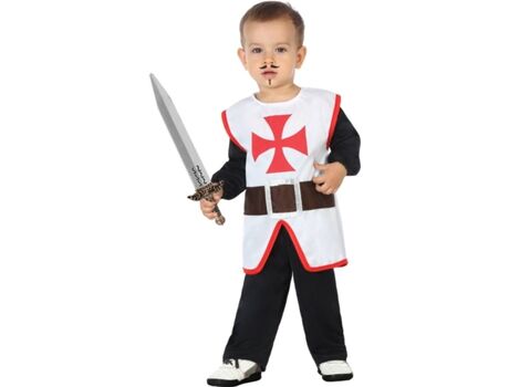Disfrazzes Fato de Bebé Cavaleiro Templário Branco E Vermelho (Tam: 12 a 24 meses)