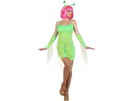 Disfrazzes Fato de Mulher Alien Verde Com Diadema (Tam: S - 34/38)