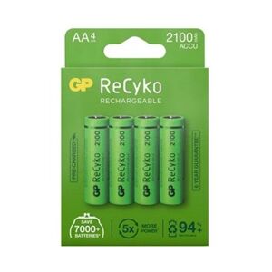 GP ReCyko AA-batteri, 2100 mAh, 4-pack