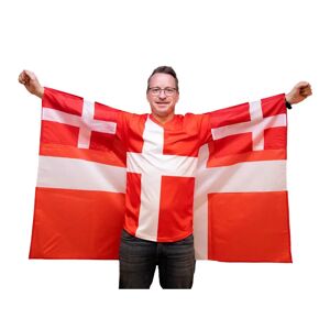 Flaggväst Danmark - FlaggcapeOne-SizeVit/Röd Vit/Röd