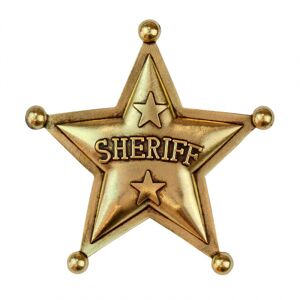 Sheriffstjärna Guld Cowboy