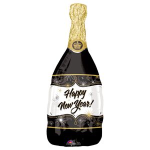 AMSCAN Happy New Year Champagneflaska Ballong