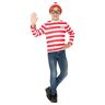 Smiffys 41515T Where's licensierad Dress-Up Smiffy's officiellt licensierade Wo is Wally Instant Kit, unisex, röd/vit, Teen Boy-12 år +