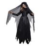 TOPKEAL Halloween rollspel för kvinnor gotisk medeltida häxa kostymer tredelat set plus size klänning 4 x (svart, S)