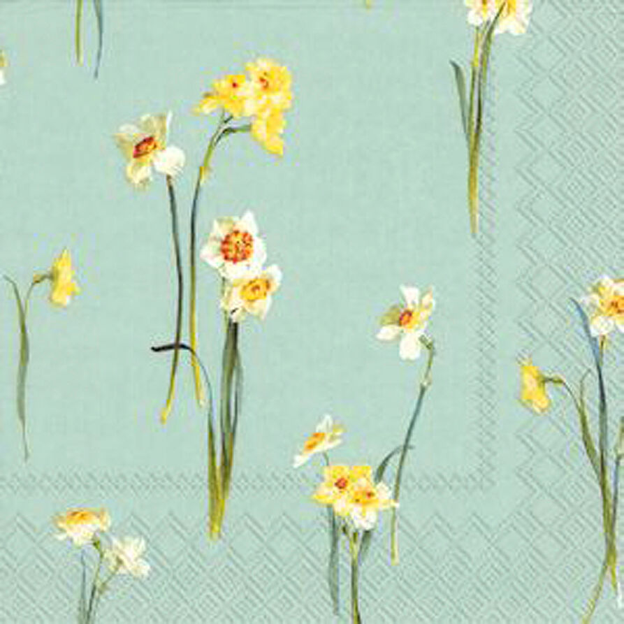 IHR Servett Elegant Narcissus 24x24 cm Turkos