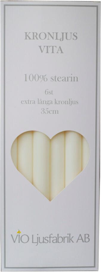 Vio Ljusfabrik Kronljus 35 cm 6-pack Vit