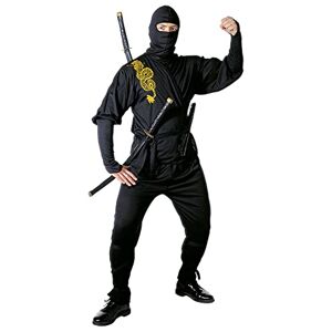 Widmann Mens Ninja Costume Medium UK 40/42" for Oriental Chinese Fancy Dress