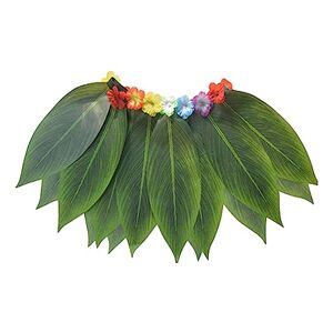 Opilroyn Silk Leaf Skirt, Hawaiian Green Leaf Party Outfit, Skirts Fancy Dress, Costume Accessories Set, Portable Beach Skirt, Reliable Elastic Hawaiian Costume, Versatile Green Grass Skirt for Women