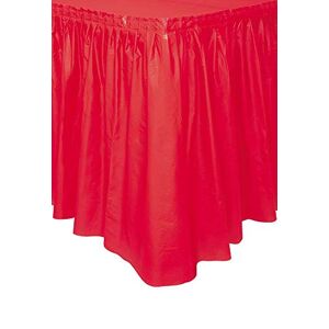 Unique Party 50053 - Plastic Red Table Skirt, 14ft