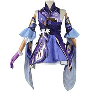 Generic Keqing Cosplay Costume Skirt Outfit Game Uniform Role Play Halloween Party,Purple-L