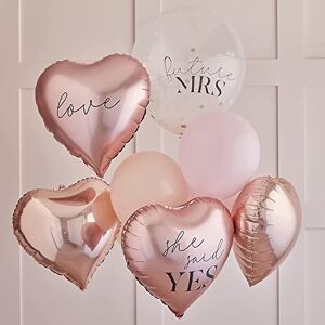 Ginger Ray Hen Party Rose Gold & Pink Balloon Cluster Party Decoration - 9 Pack,Medium