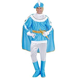 WIDMANN Mens Blue Prince Costume Extra Large UK 46" for Medieval Royalty Fancy Dress