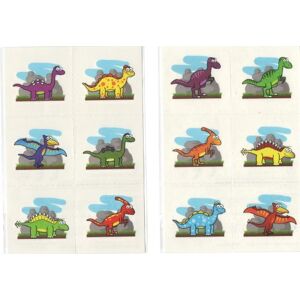 Henbrandt 12 x Mini Dinosaur Temporary Tattoos for Children Kids Party Bag Favours Loot Bag Fillers Lucky Dip Assorted Dinosaurs Dino Favours for Boys and Girls