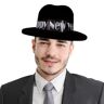 New Year Black Velour Gangster Fedora Hats by Windy City Novelties