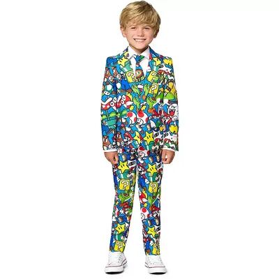 OppoSuits Boys 2-8 OppoSuits Nintendo Super Mario Suit, Boy's, Size: 6, Multicolor